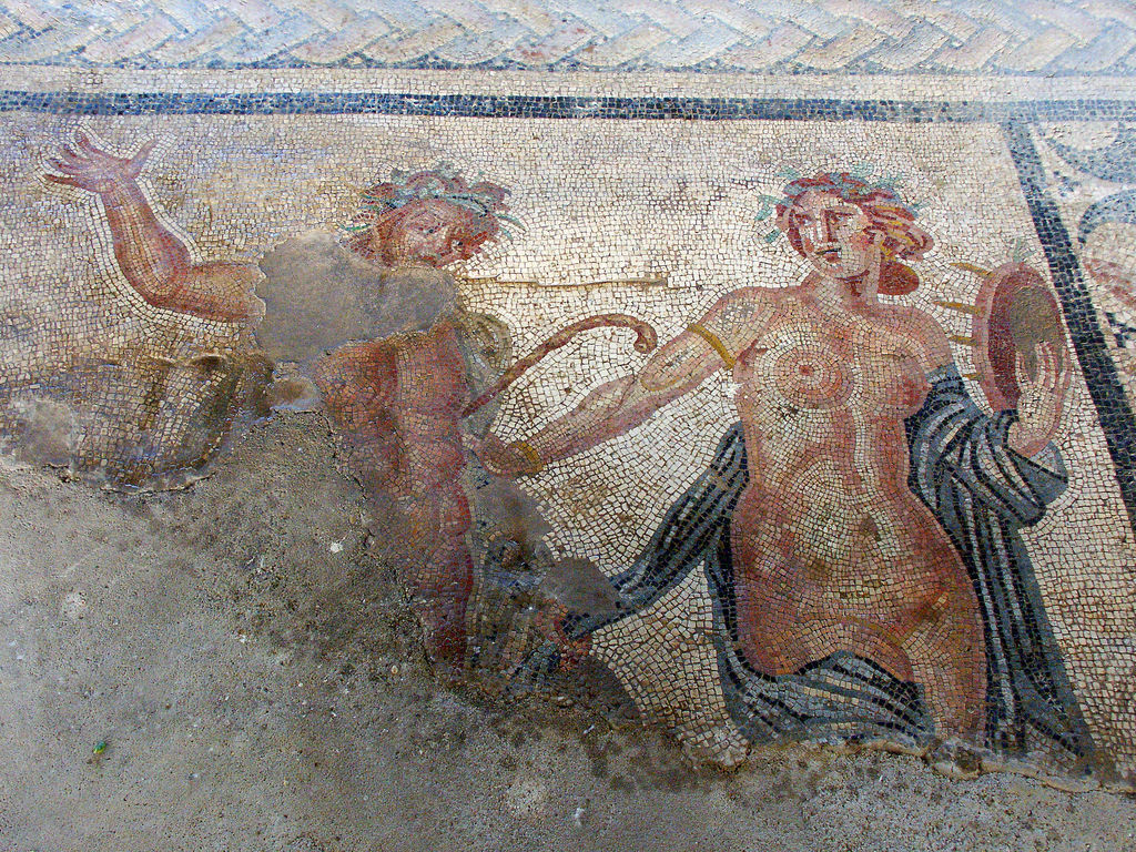 Satyr and Maenad in the ancient Roman city of Aizanoi. Photo by Efendi, 2005.